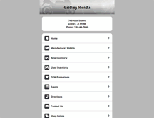 Tablet Screenshot of gridleyhonda.com